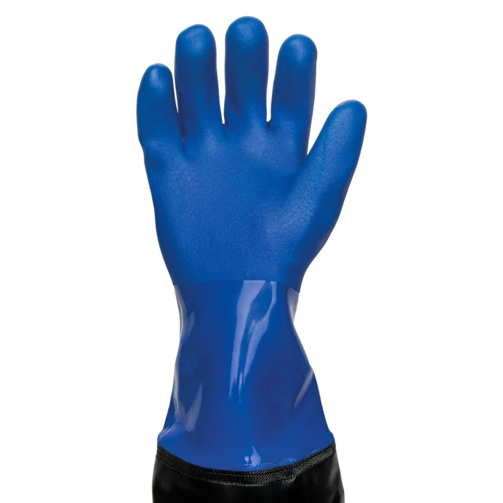 212 Performance BSHRC-03-008 Heat and Liquid Resistant Elbow Length Protective Gloves, Small Blue;Black