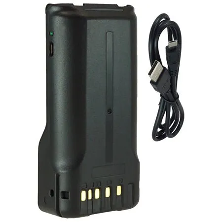 2600 mAh, Li-Ion Rechargeable Battery with USB Charging Port for Kenwood NX5000, TK-5430 & VP5330 Series Radios