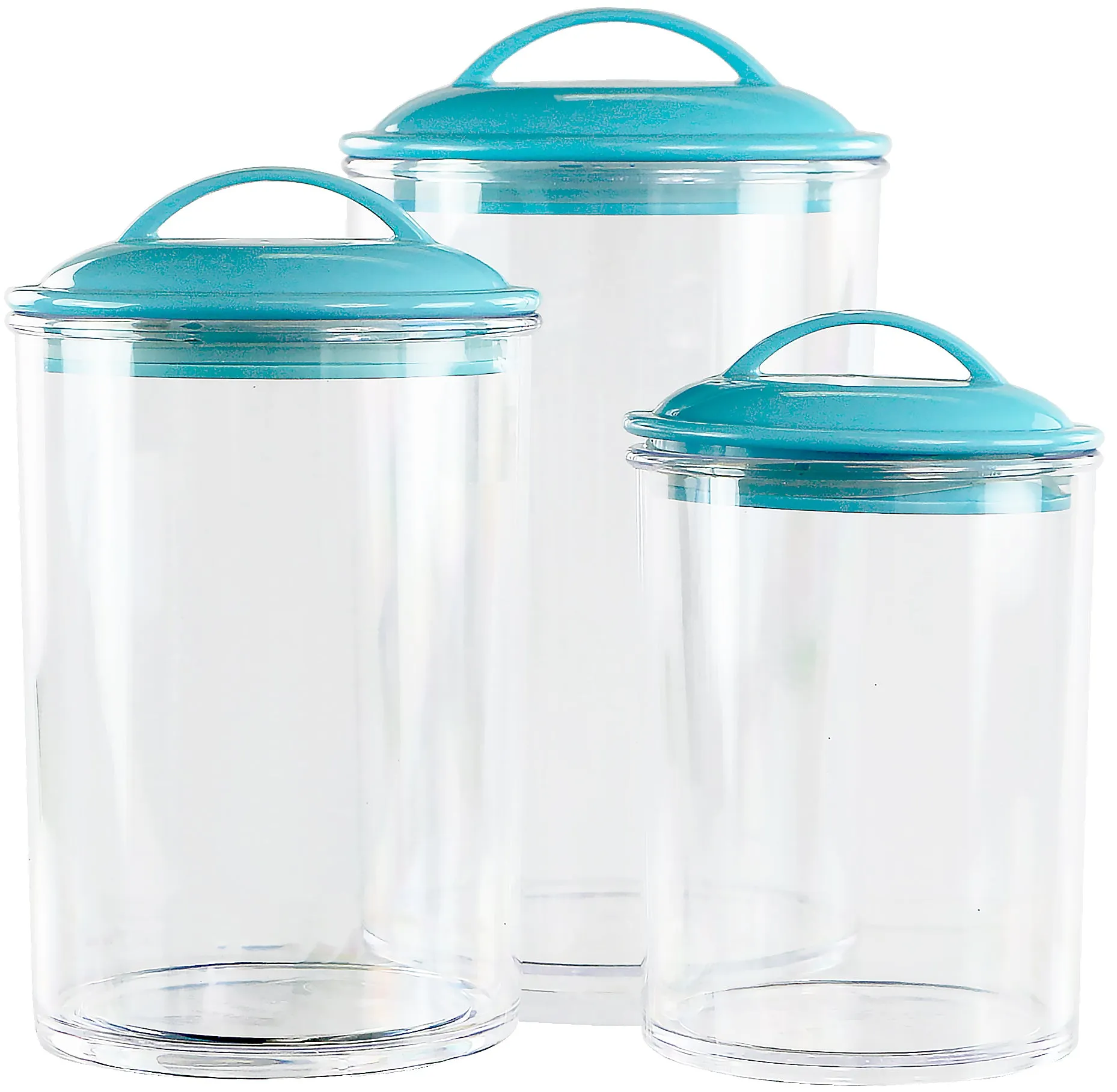 6pc Acrylic Canister Set, Turquoise