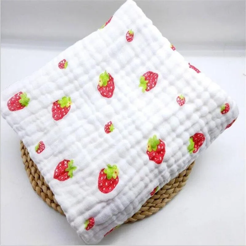 Baby Super Soft Cotton 6 Layer Blister Fabric Multi Design Muslin Swaddle Wrap Blankets