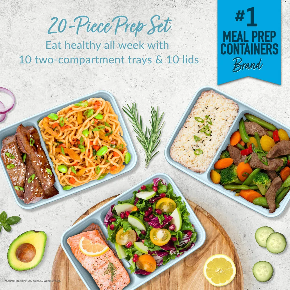 Bentgo Prep 2-Compartment Meal Prep Containers