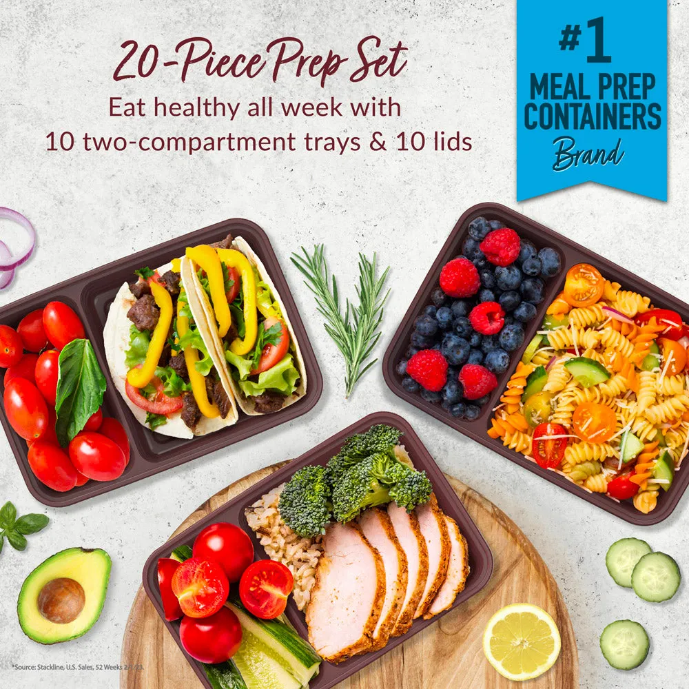 Bentgo Prep 2-Compartment Meal Prep Containers