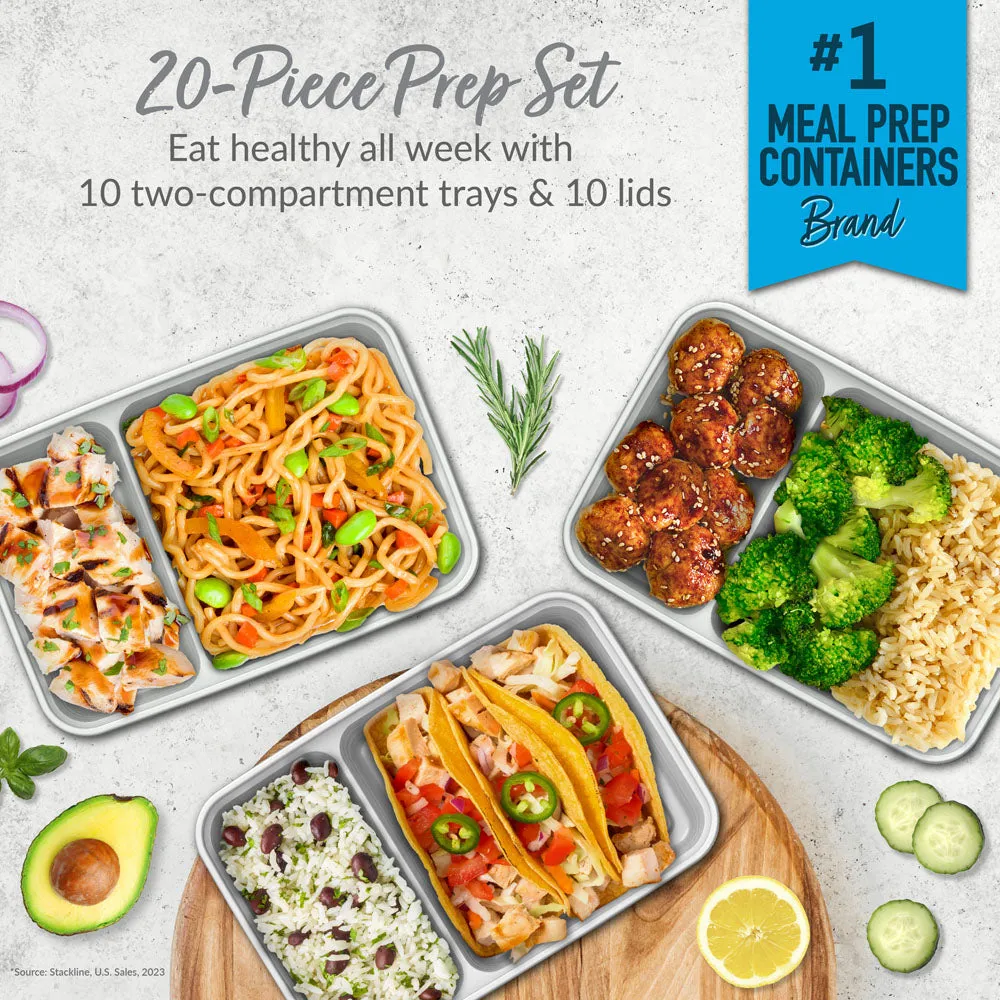 Bentgo Prep 2-Compartment Meal Prep Containers