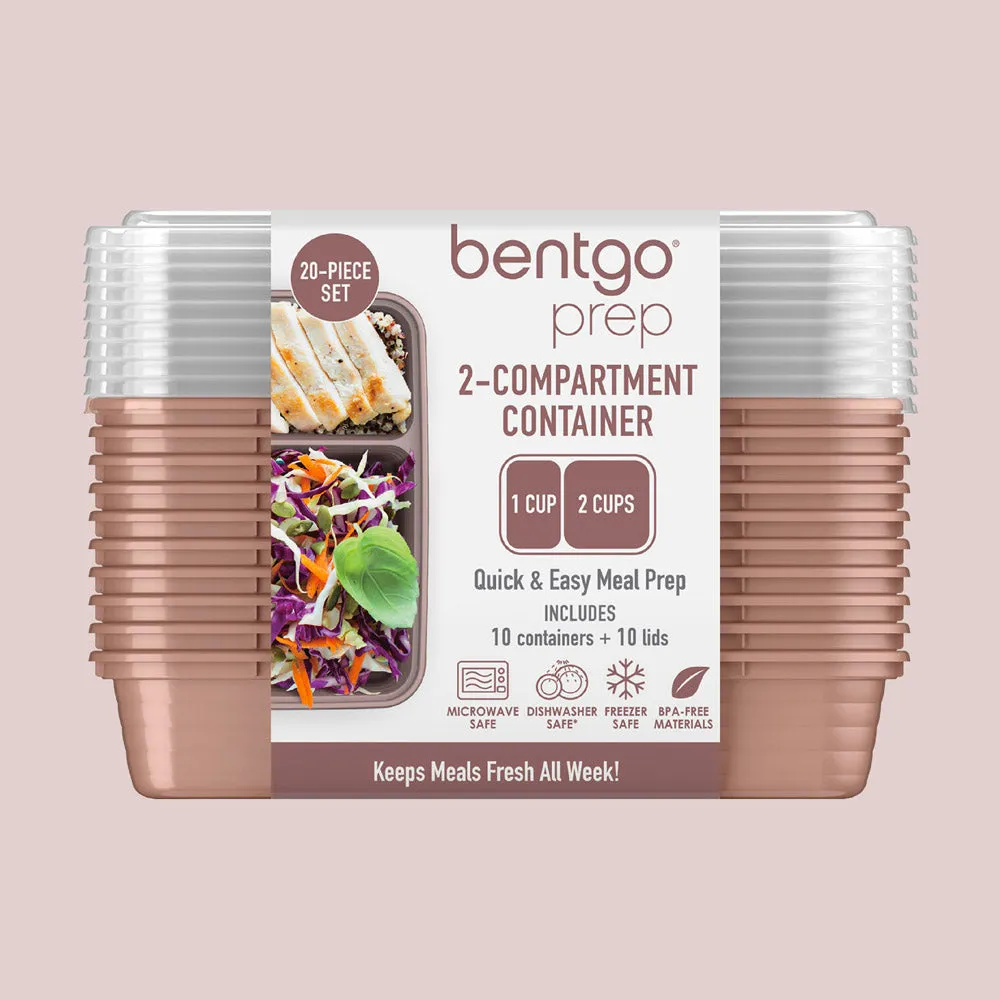 Bentgo Prep 2-Compartment Meal Prep Containers