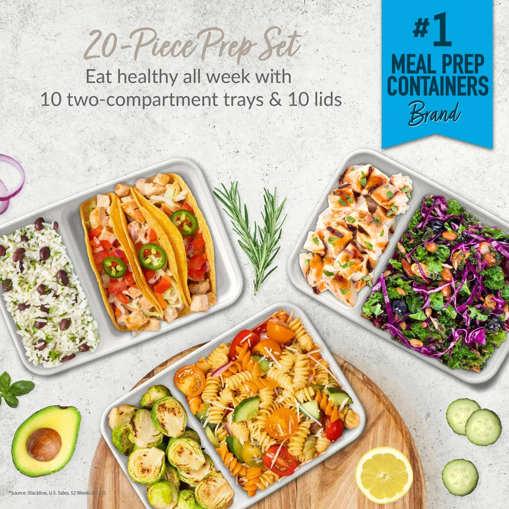 Bentgo Prep 2-Compartment Meal Prep Containers