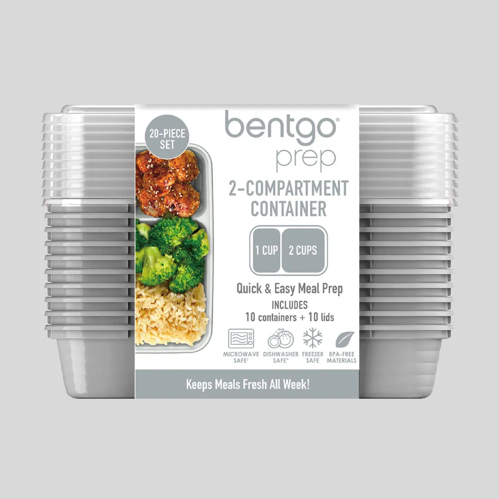 Bentgo Prep 2-Compartment Meal Prep Containers