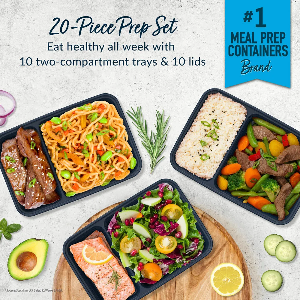 Bentgo Prep 2-Compartment Meal Prep Containers