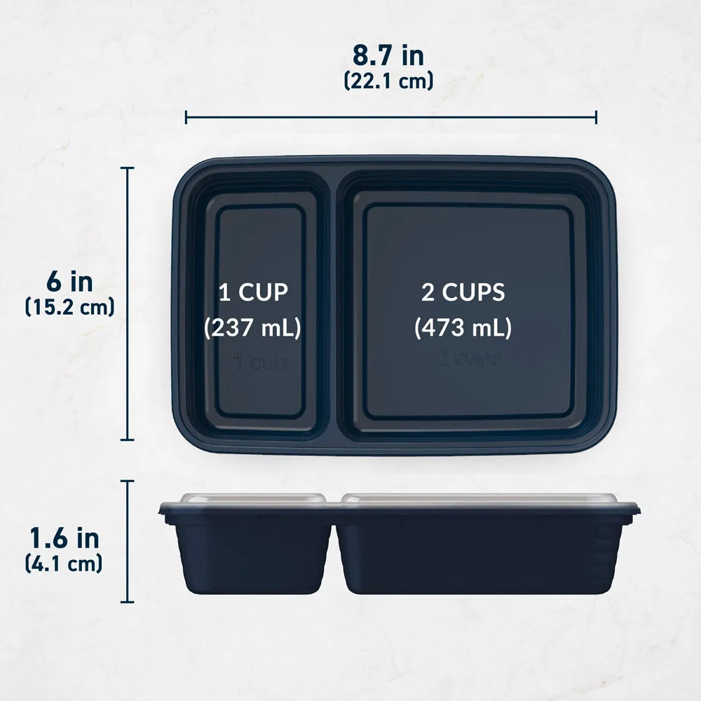 Bentgo Prep 2-Compartment Meal Prep Containers