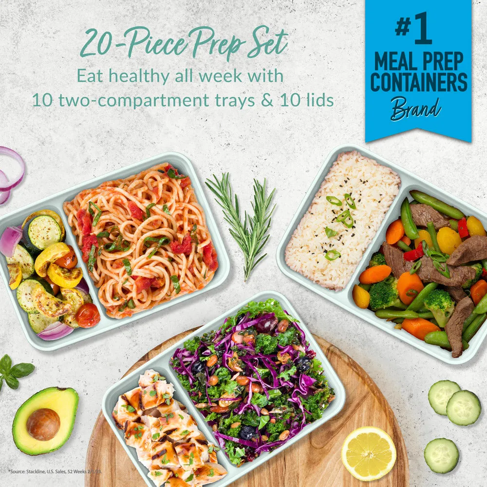 Bentgo Prep 2-Compartment Meal Prep Containers