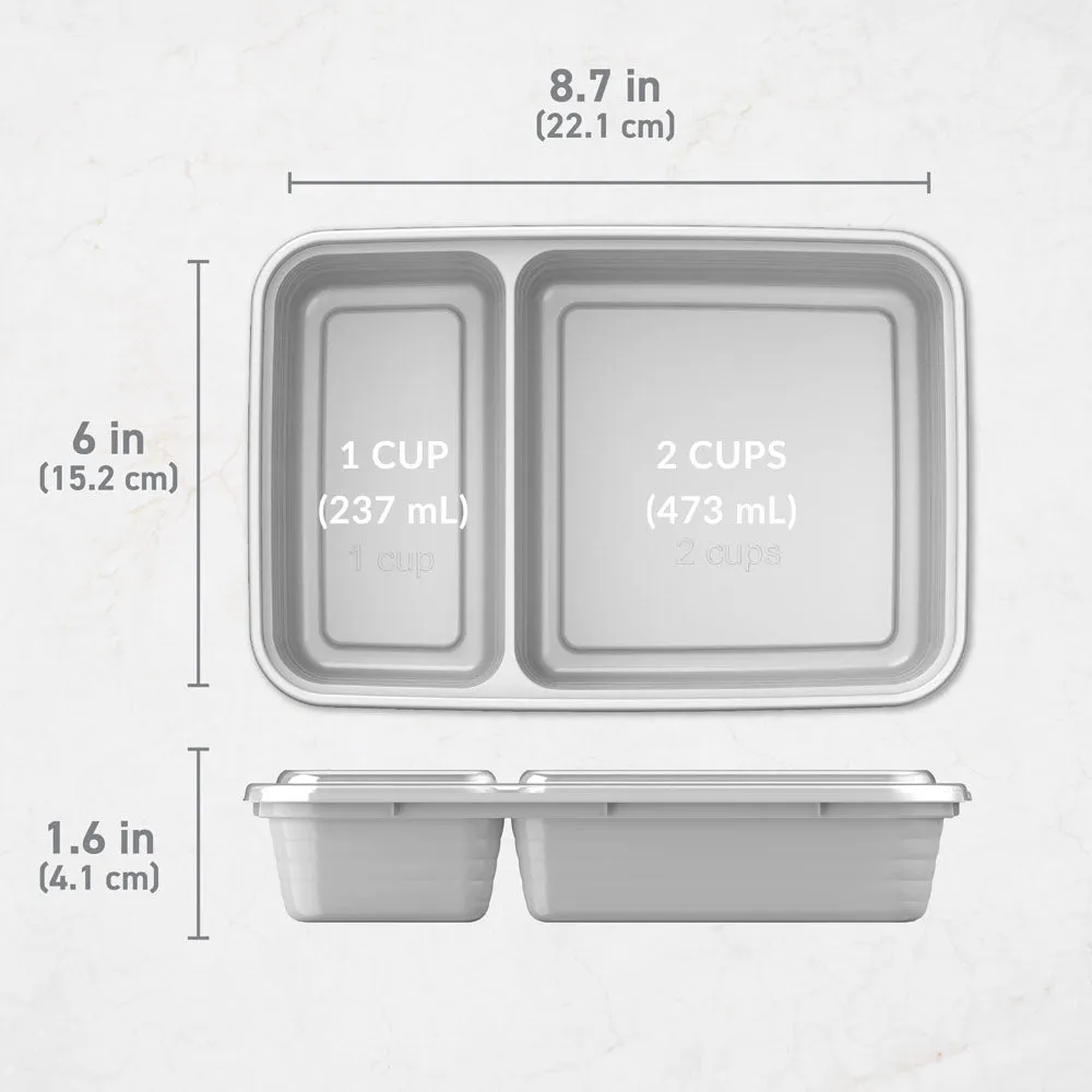 Bentgo Prep 2-Compartment Meal Prep Containers