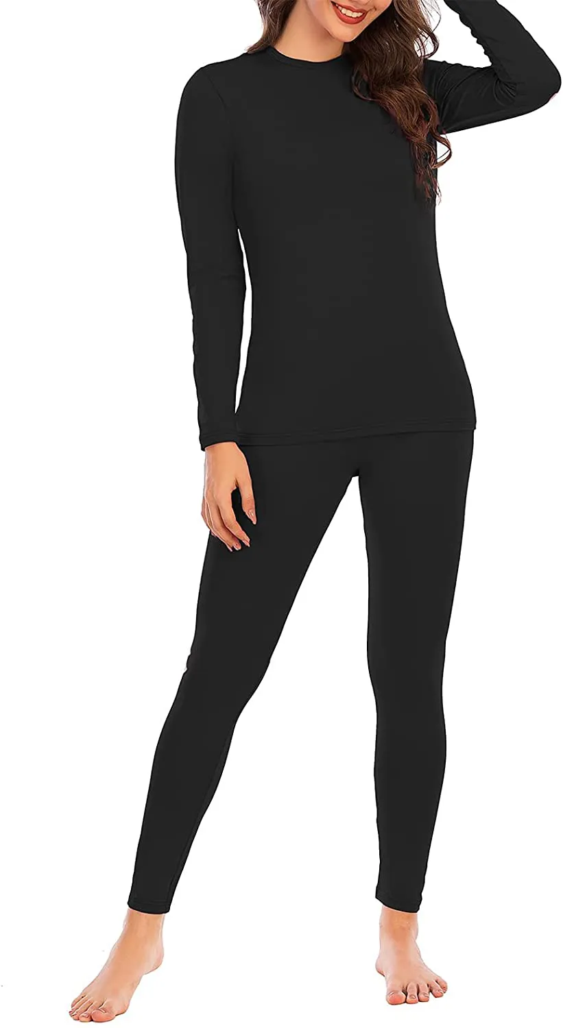 Century Star Thermal Underwear for Women Long Johns Set with Fleece Lined Base Layer Ultra Soft Women Thermal Set