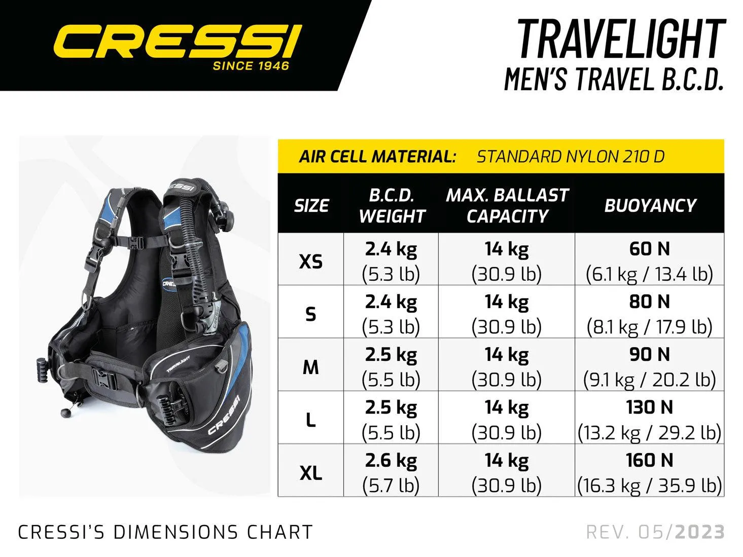 Cressi Travelight BCD