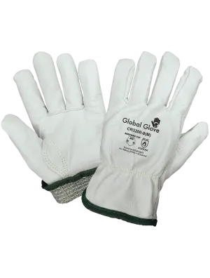 Cut, Abrasion, Puncture, and Heat Resistant Leather Drivers Style Gloves - CR3200