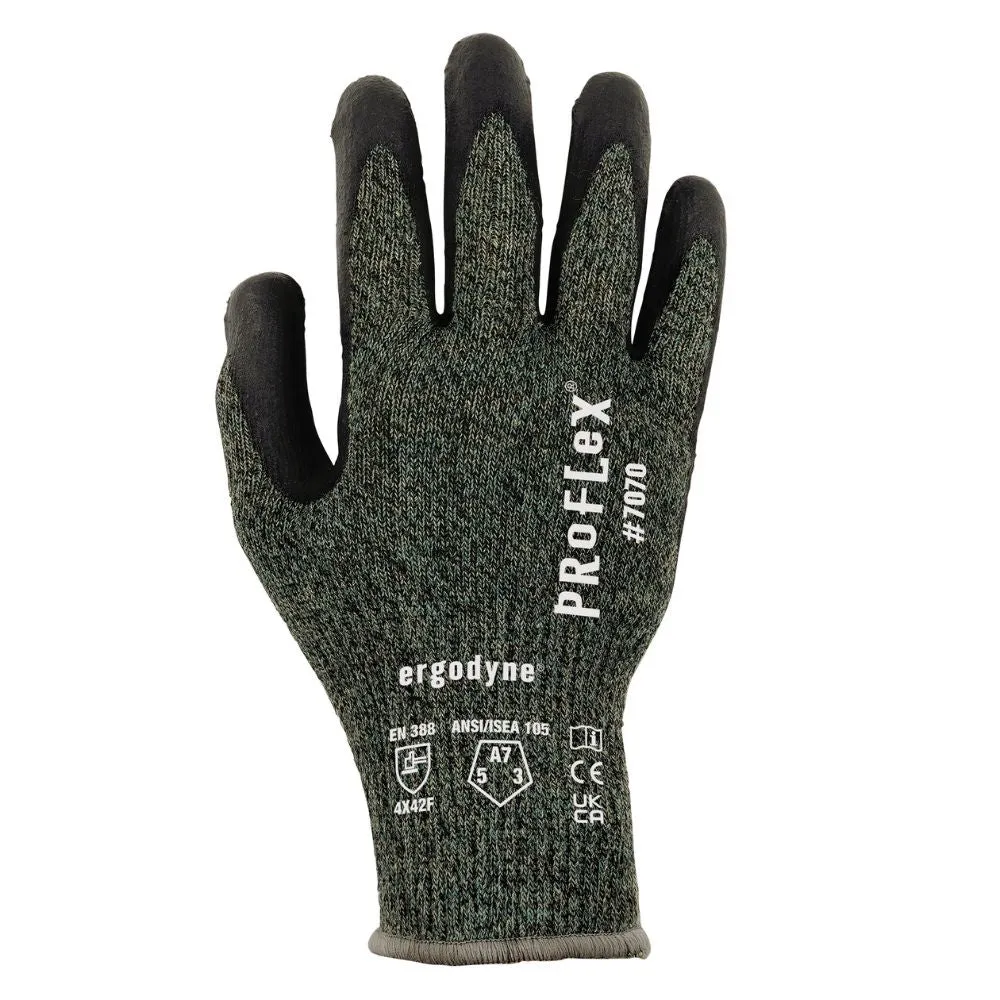 Ergodyne 18046 #7070 1-pair 2XL Green ANSI A7 Nitrile Coated CR Gloves