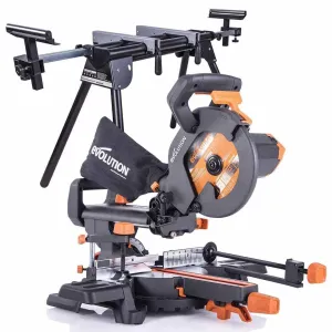 Evolution R210SMS  210mm Sliding Mitre Saw & Stand Bundle