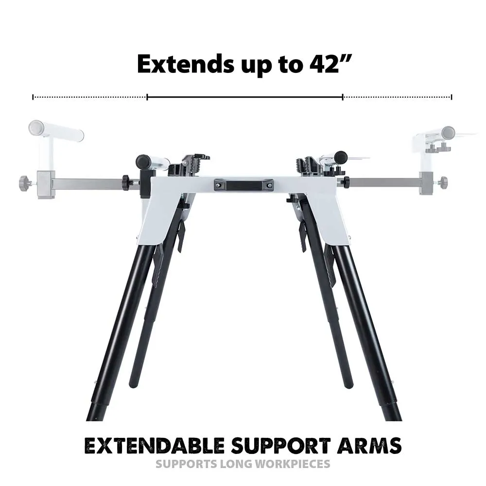 Evolution Universal Chop Saw Stand With Telescopic Arms and Folding Legs