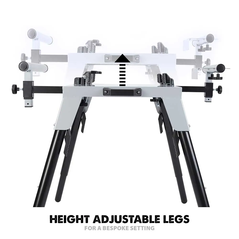 Evolution Universal Chop Saw Stand With Telescopic Arms and Folding Legs