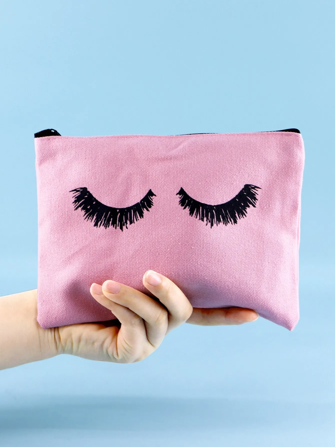 Eyelash Cosmetic Bags Canvas Lash Makeup Bag Travel Make Up Pouches Toiletry Bag