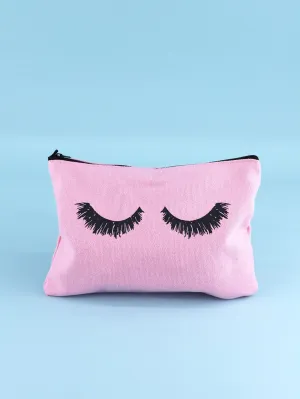 Eyelash Cosmetic Bags Canvas Lash Makeup Bag Travel Make Up Pouches Toiletry Bag