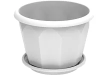 Hexagonal Plastic Flower pot with Tray