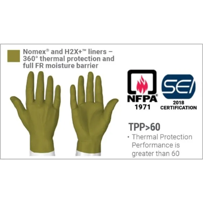 HexArmor 8180 FireArmor® SR-X® Structural Fire Glove, 1 Pair