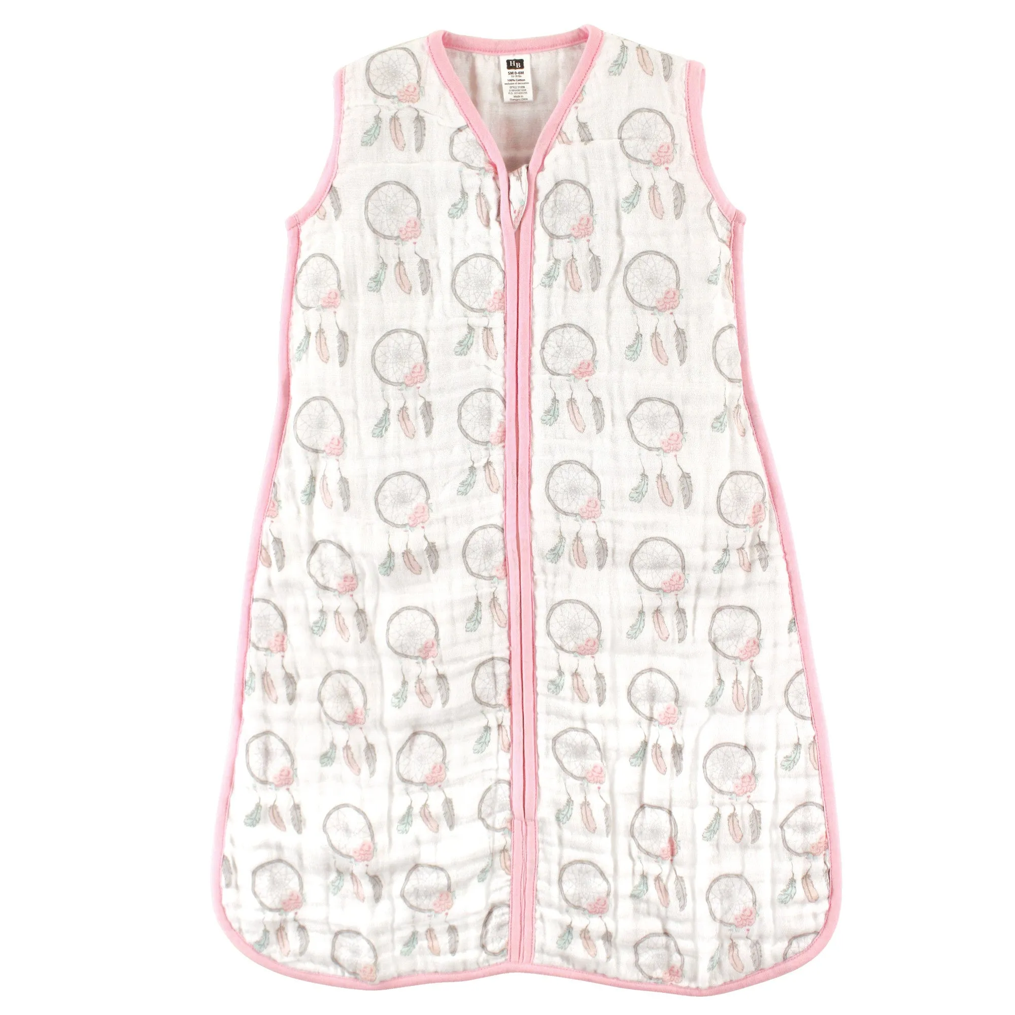 Hudson Baby Muslin Cotton Sleeveless Wearable Sleeping Bag, Sack, Blanket, Dream Catcher