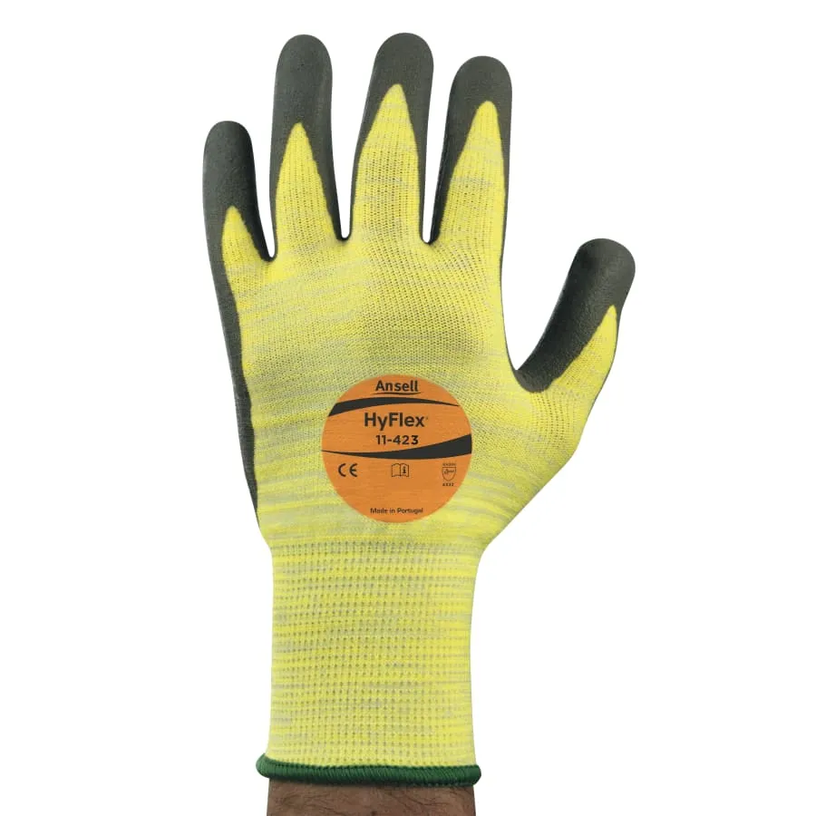 HyFlex® 11-423 Heat Resistant Gloves with High Visibility - HYFLEX 11-423 HI VIZ CUT3