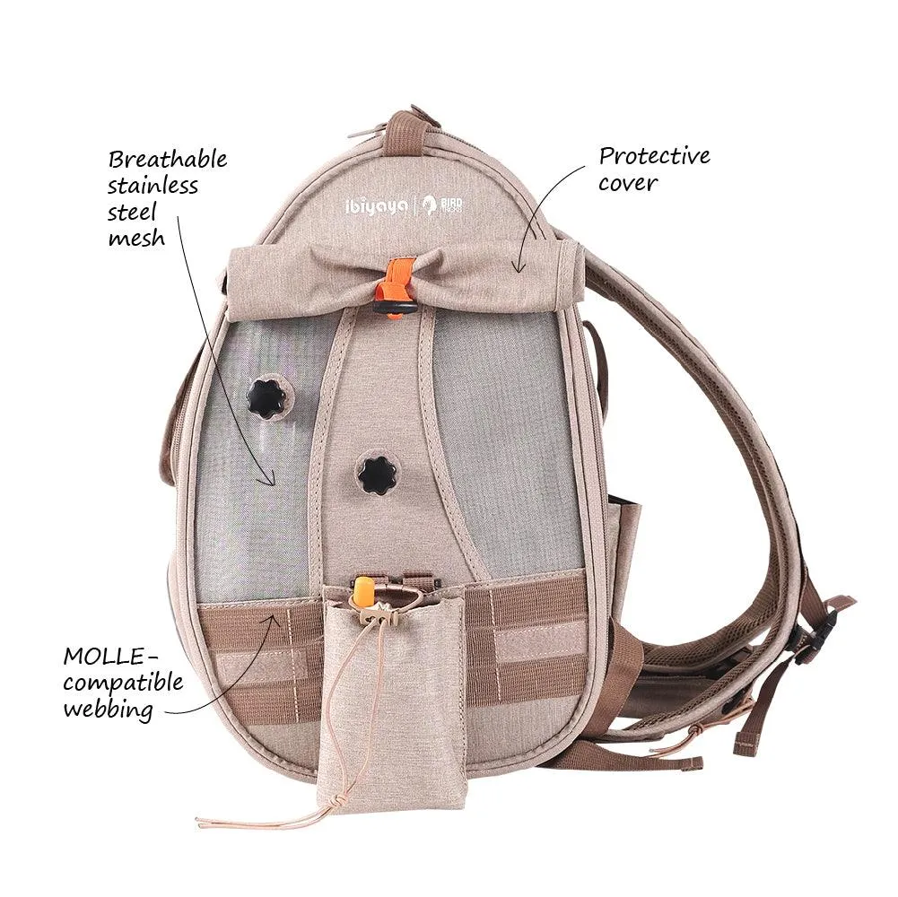 Ibiyaya TrackPack | Bird Carrier Backpack with Perch | Airline-Approved