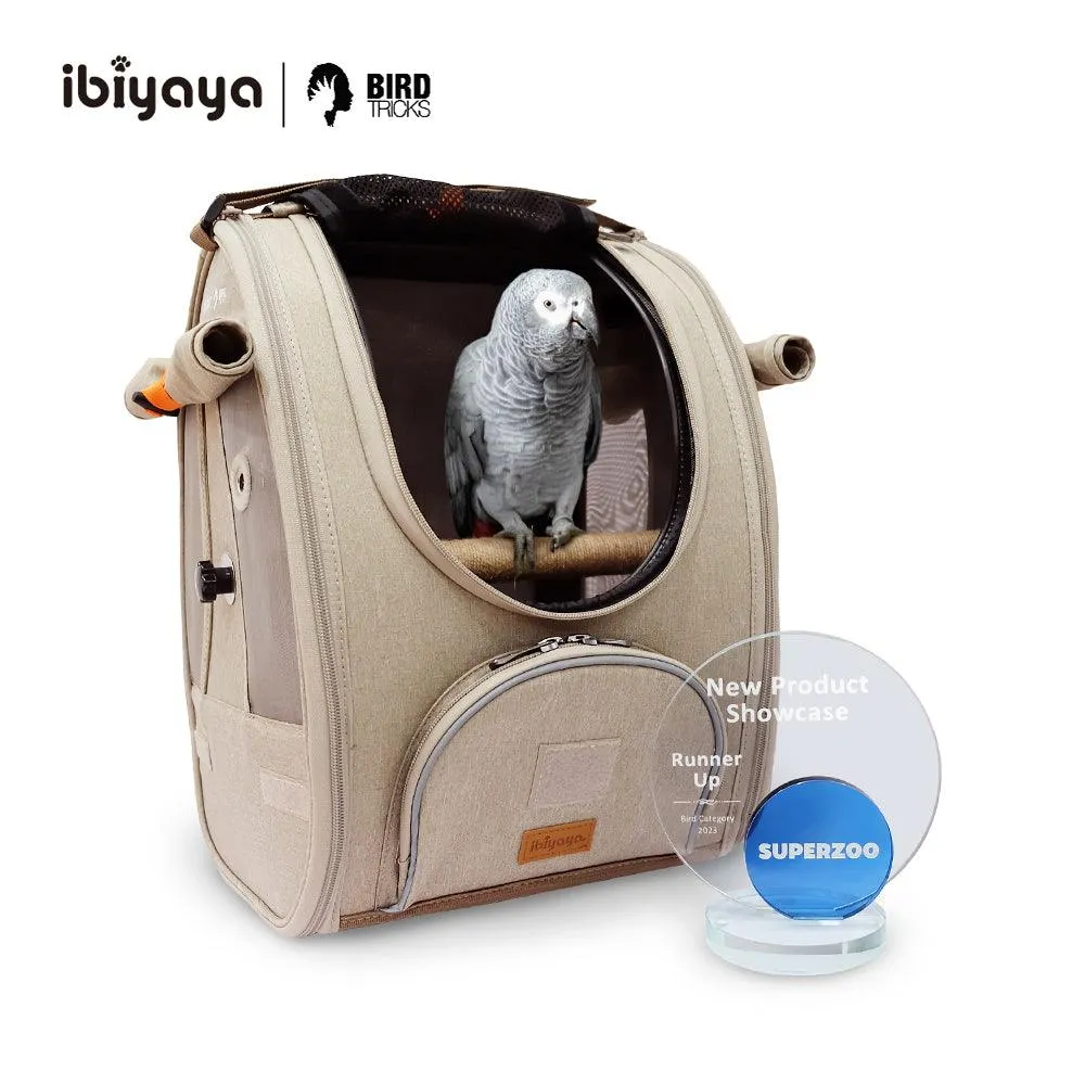 Ibiyaya TrackPack | Bird Carrier Backpack with Perch | Airline-Approved