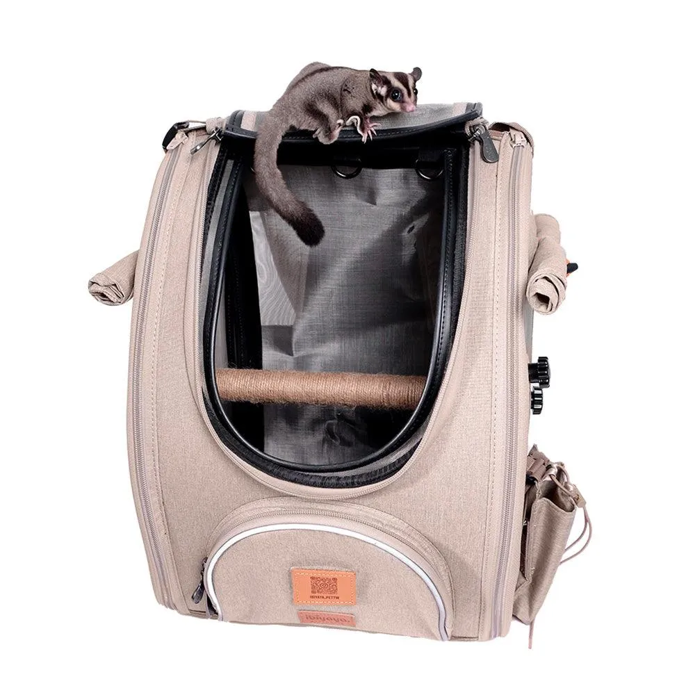 Ibiyaya TrackPack | Bird Carrier Backpack with Perch | Airline-Approved