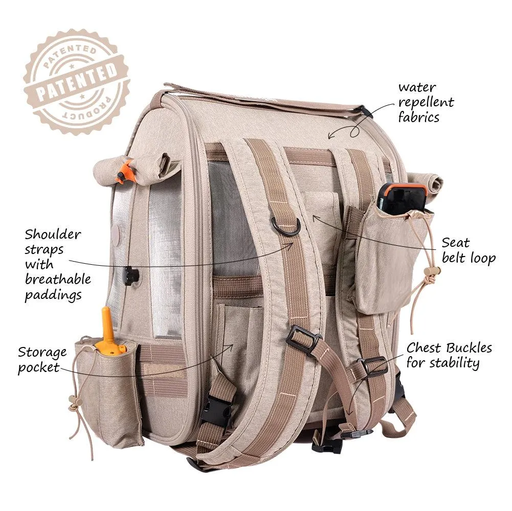 Ibiyaya TrackPack | Bird Carrier Backpack with Perch | Airline-Approved