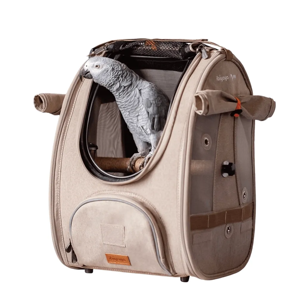 Ibiyaya TrackPack | Bird Carrier Backpack with Perch | Airline-Approved