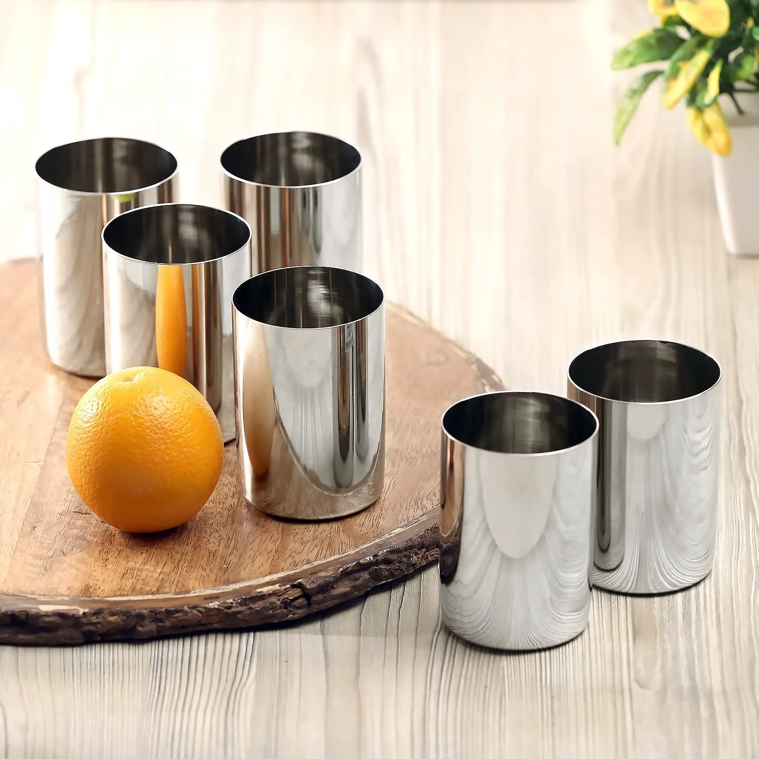 KITCHEN CLUE Stainless Steel PU Insulated Water Jug 10 Liter With 4 Pcs Glass - Carefes   Tumblers - Hot and Cold Water Containers For Kitchen Office, Travelling - Easy To Carry Handle - Easy To Clean