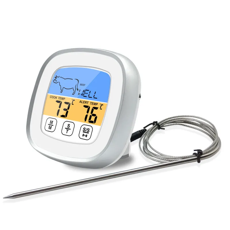 Kitchen Food Digital Display Touch Thermometer Outdoor Barbecue Thermometer