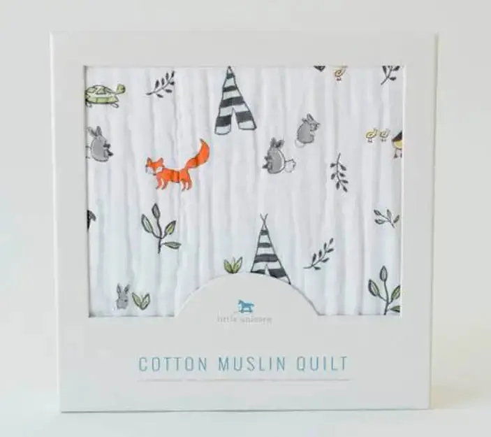 Little Unicorn Muslin Quilt FOREST FRIENDS