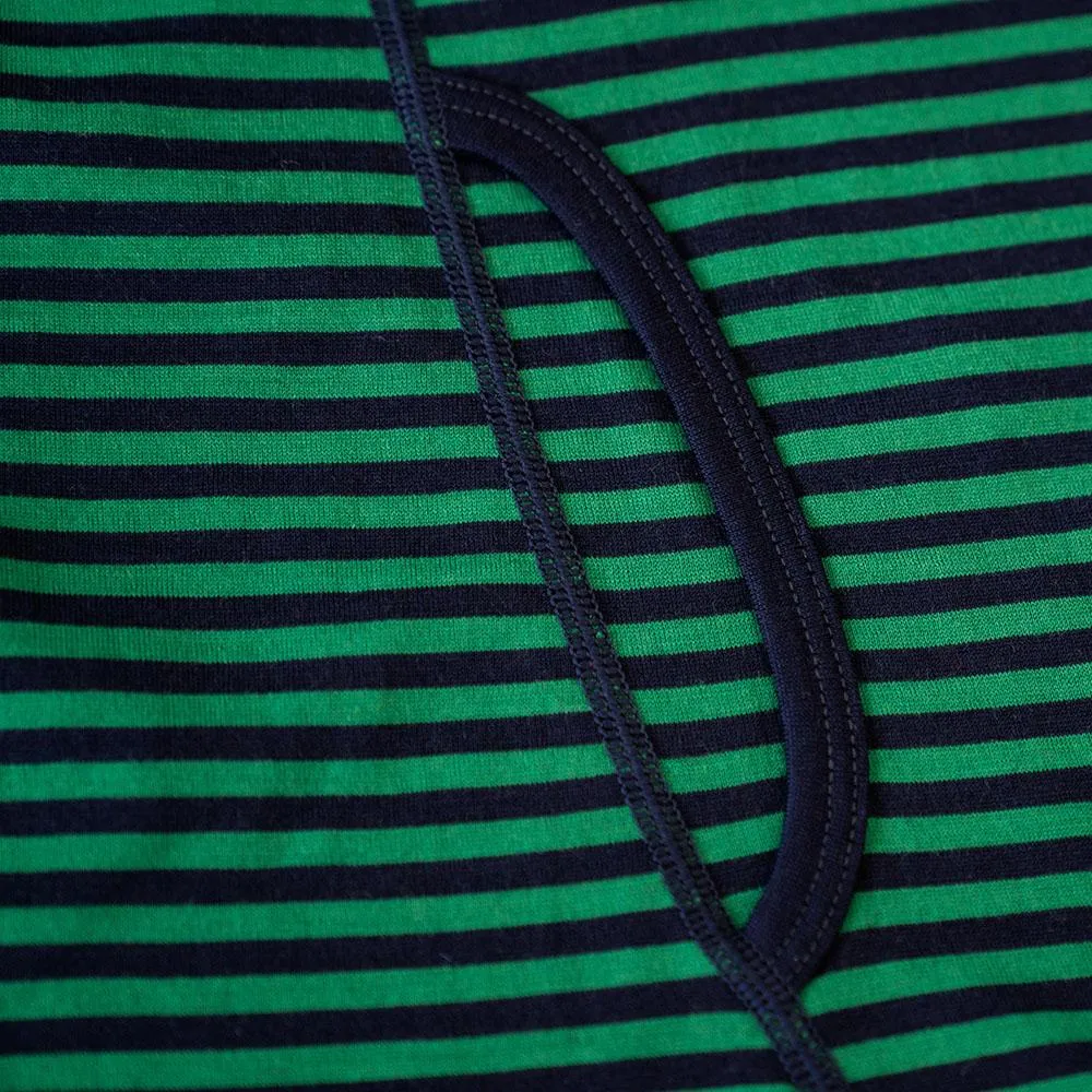 Mens Merino 180 Boxers (Mini Stripe Navy/Green)