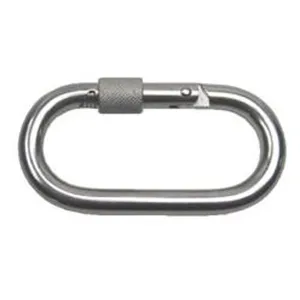 Oval Carabiner w/ Screw Nut SS T316 - 5-9/16" Length