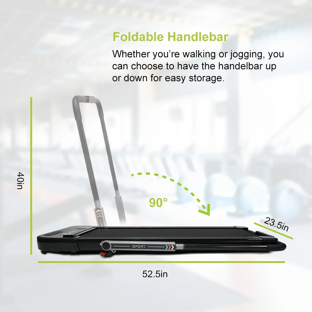 Portable Treadmill - Foldable Handlebar, Remote Control, Bluetooth Speaker