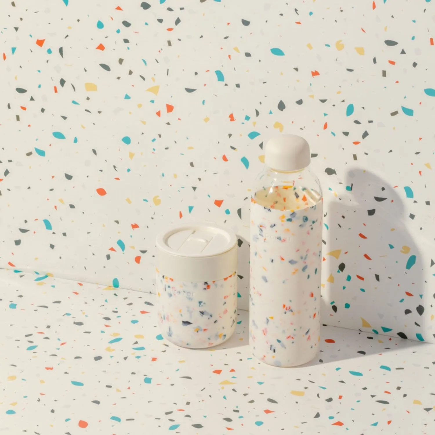 porter | glass bottle | terrazzo cream - LC