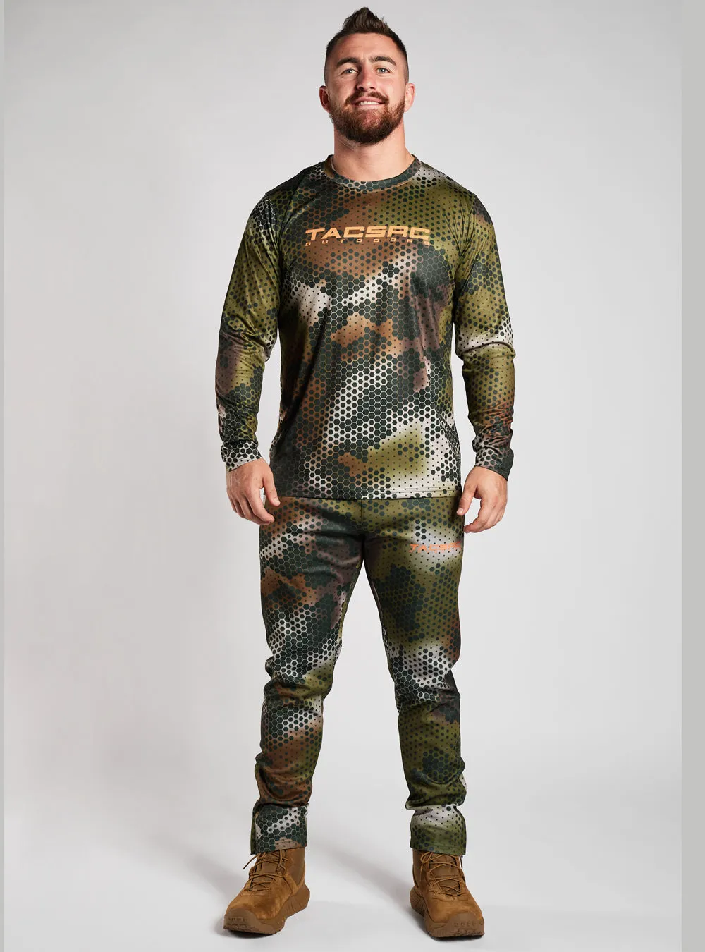 SALE - TacSource Outdoors LS Crew Tee - Zougla Camo