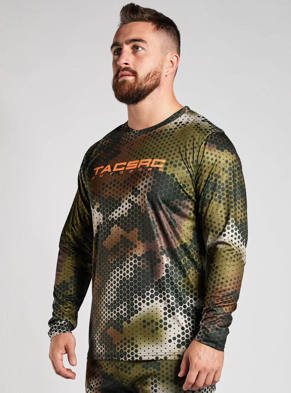 SALE - TacSource Outdoors LS Crew Tee - Zougla Camo