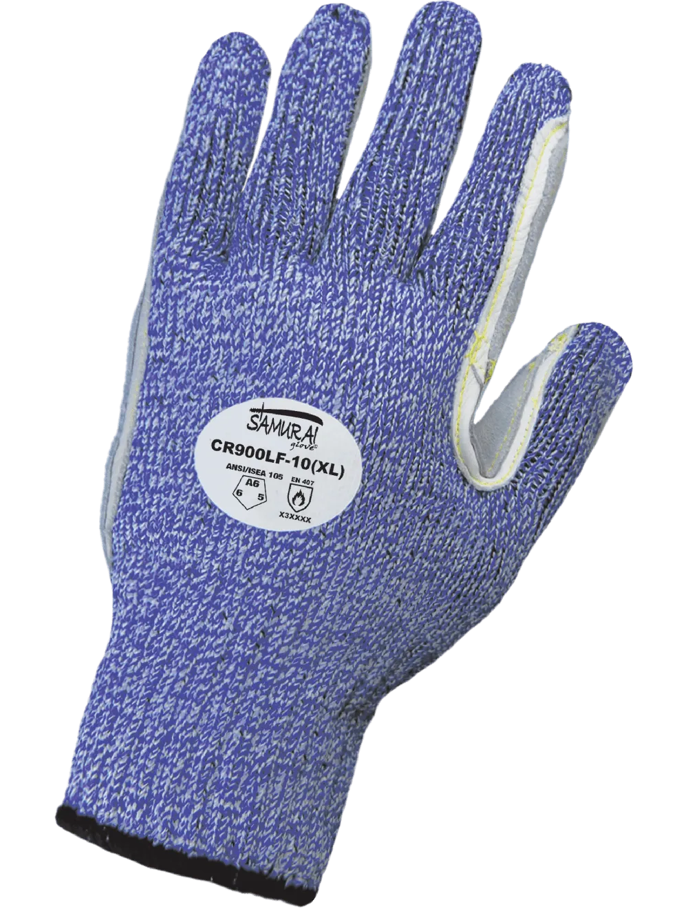 Samurai Glove® Cut, Abrasion, and Puncture Resistant Tuffalene® Gloves with Reinforced Premium Cowhide Leather Palm - CR900LF