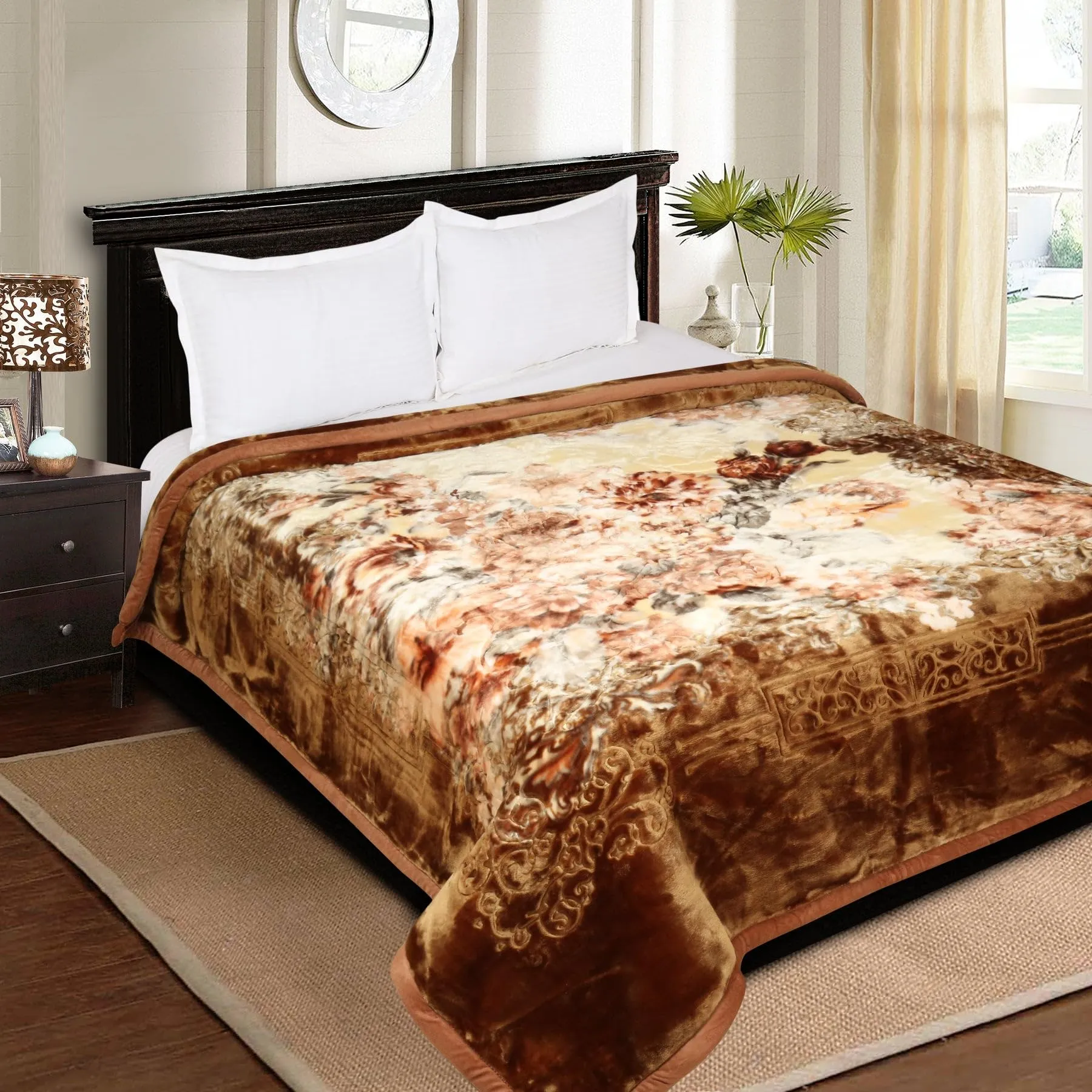 Signature Comfy Single Bed Blanket | 2 Ply Super Soft | Weight 3.5 kg | Cozy & Warm Seasons | Ideal for Single Beds (Caramel Brown.)