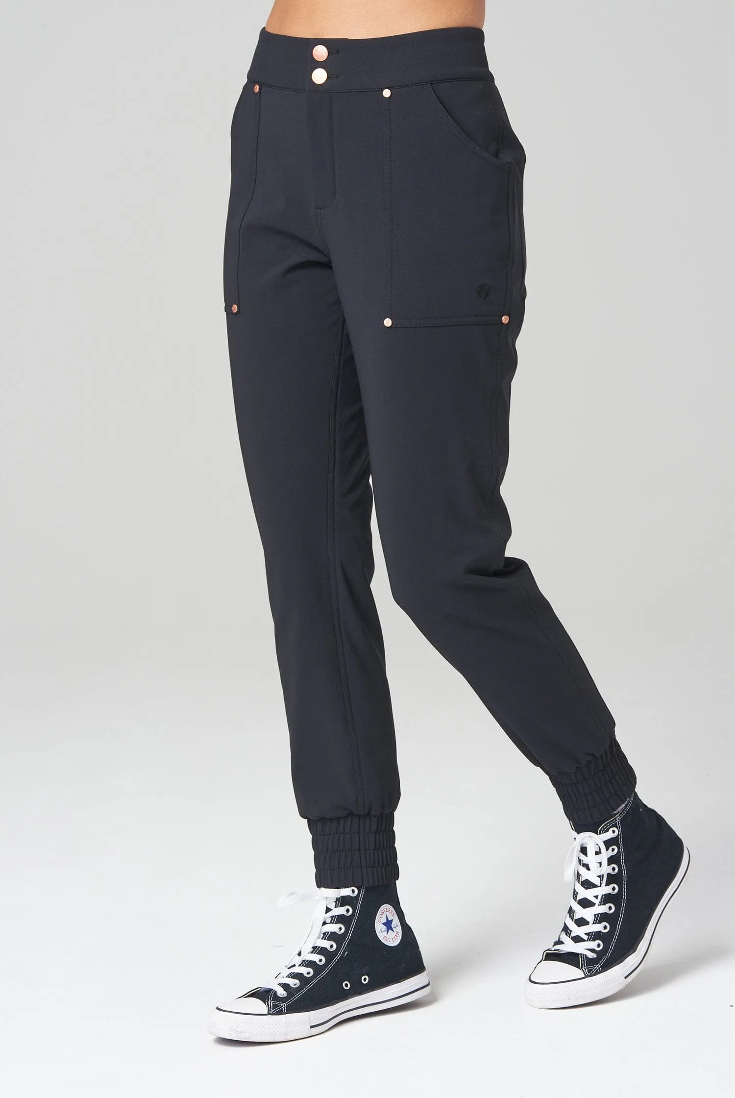 Thermal Casual Stroll Pants - Black