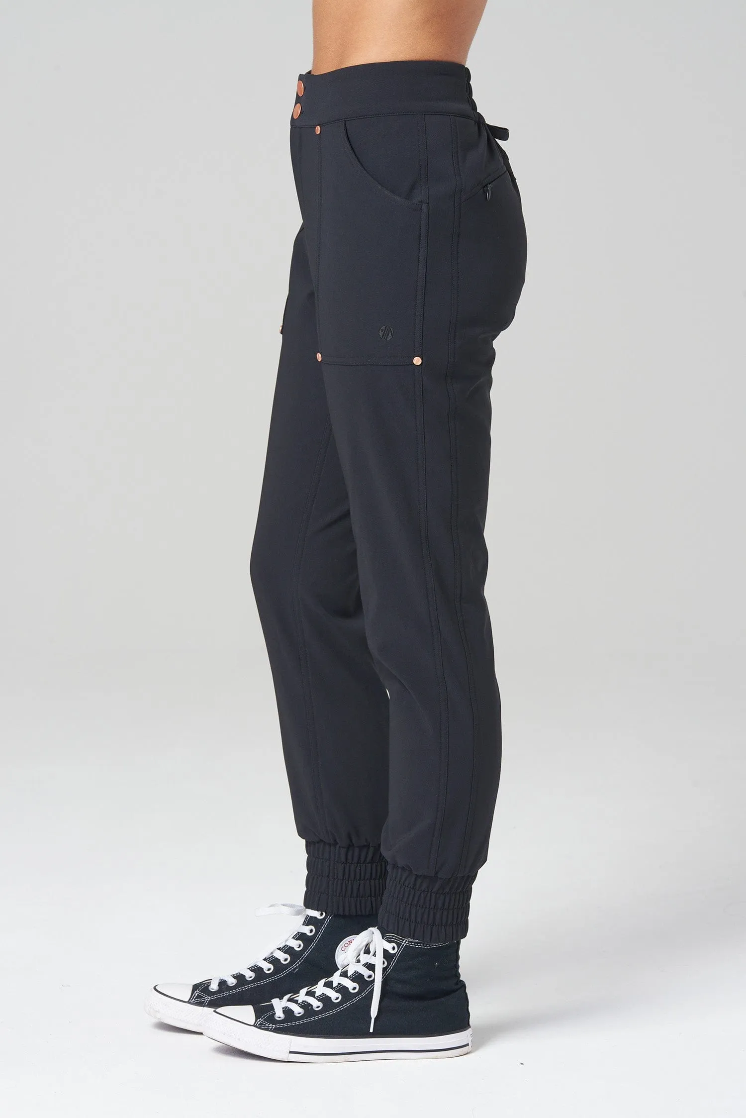 Thermal Casual Stroll Pants - Black