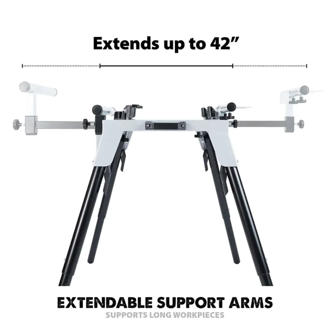 Universal Chop Saw Stand With Telescopic Arms And Folding Legs