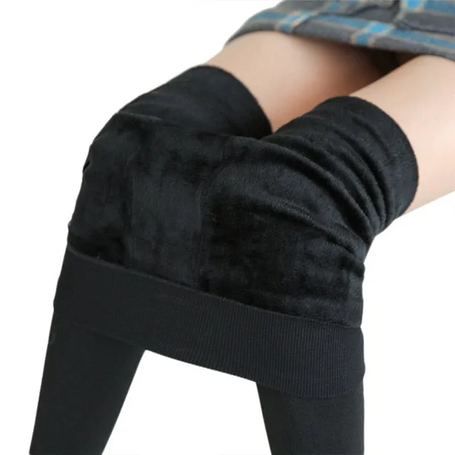 Warm comfy velvet leggings