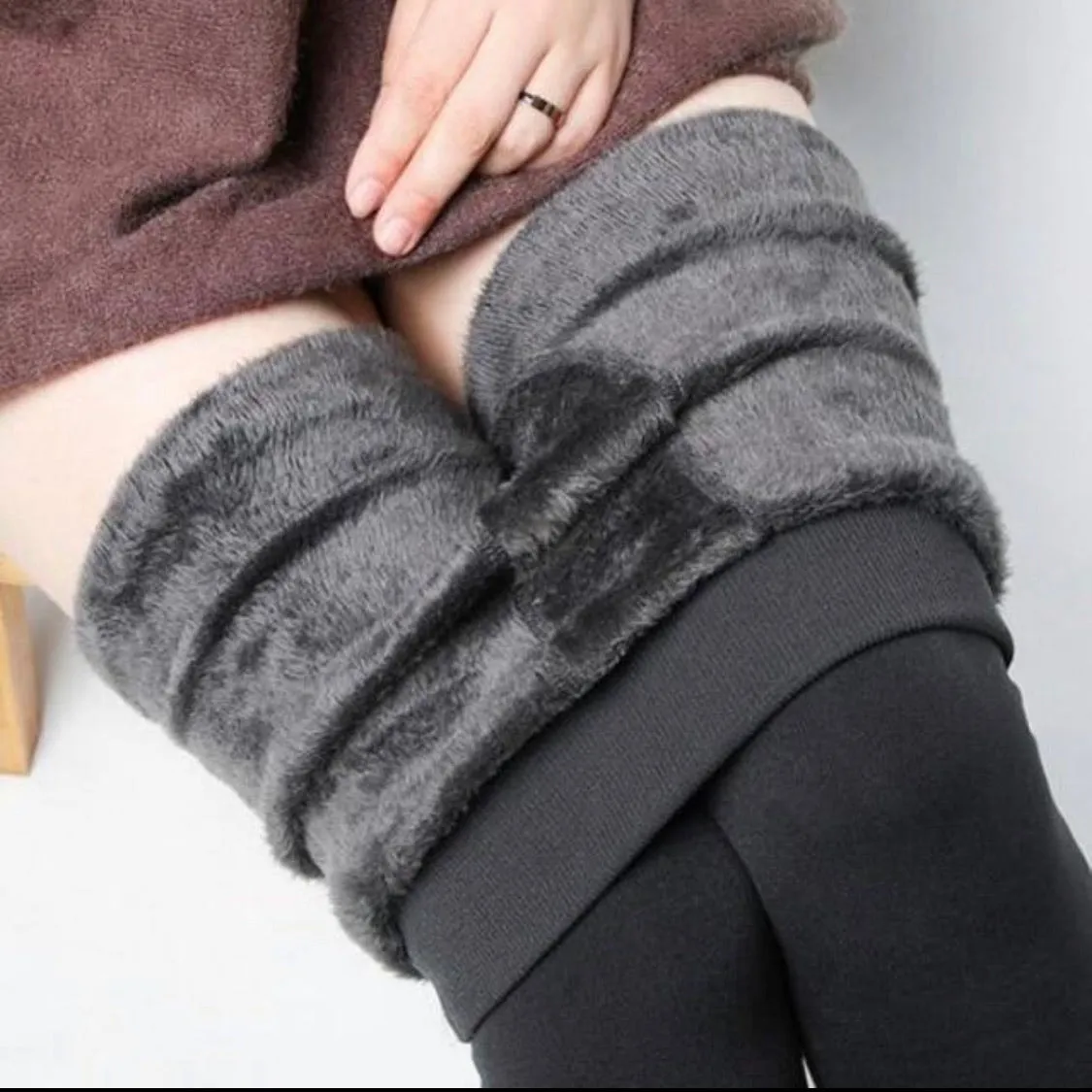 Warm comfy velvet leggings