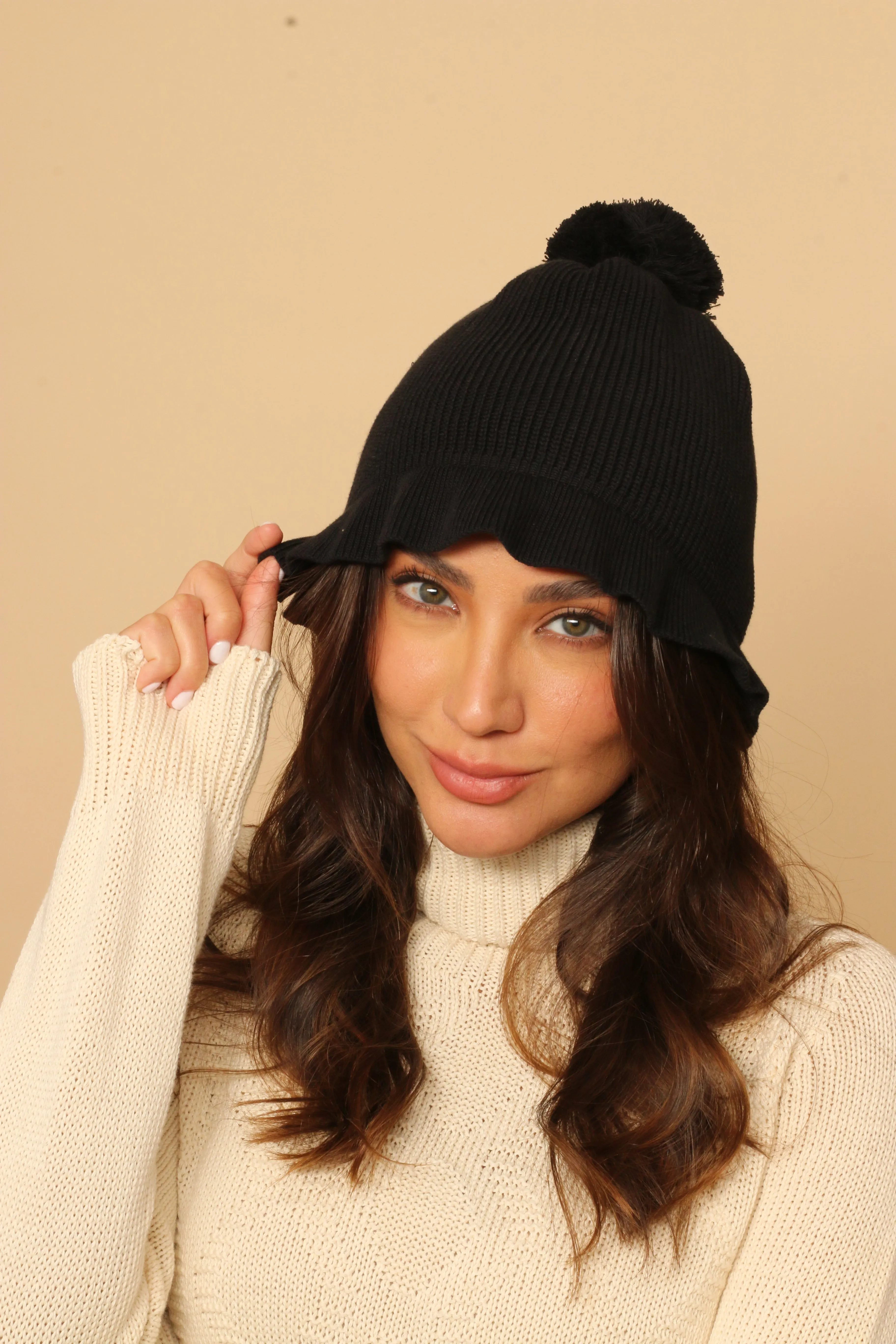 Women's Allergy-Free Pom Beanie