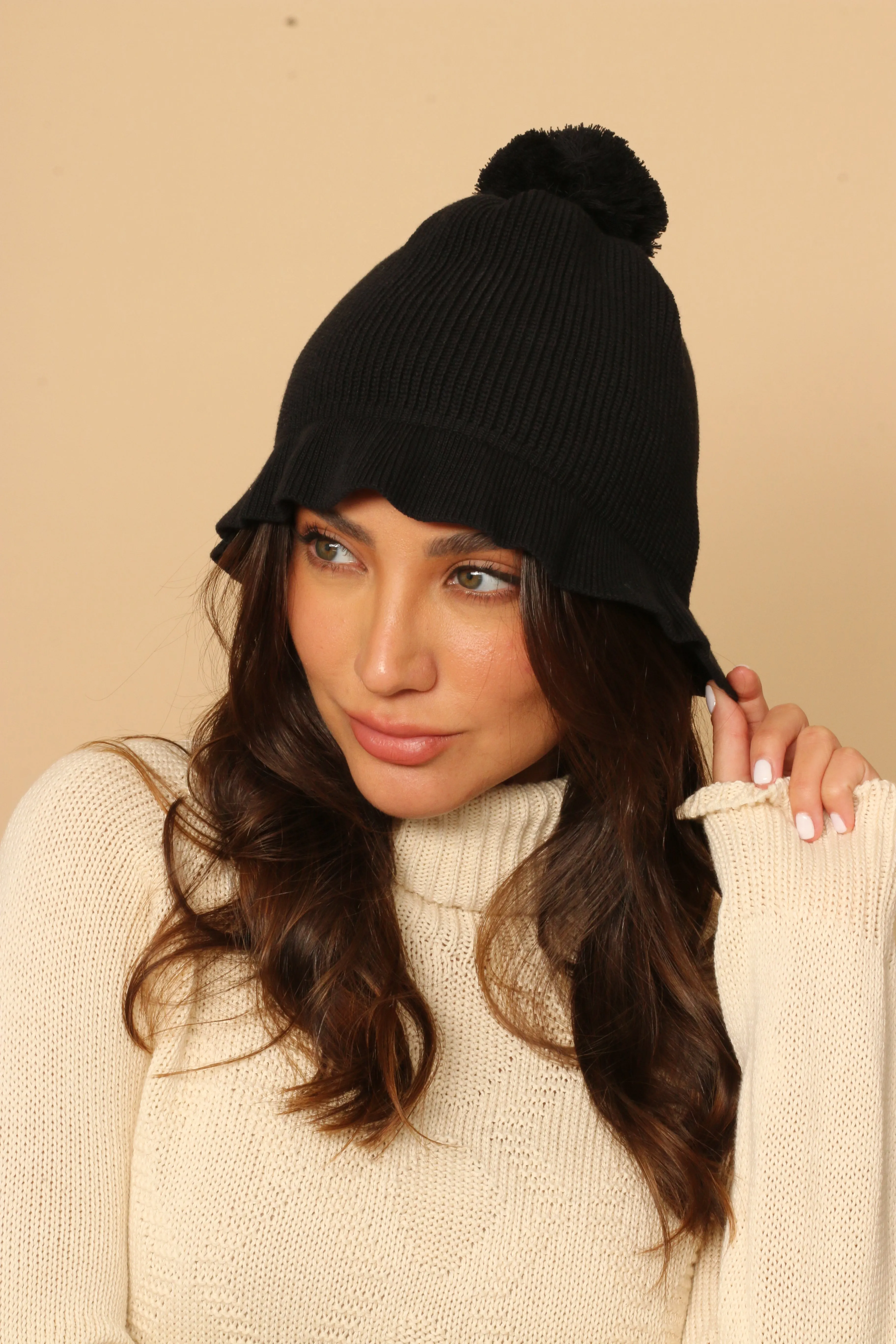 Women's Allergy-Free Pom Beanie